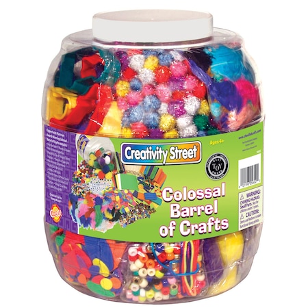 Creativity Street Colossal Barrel of Crafts, Assorted Colors & Sizes, 1 Kit PAC5602